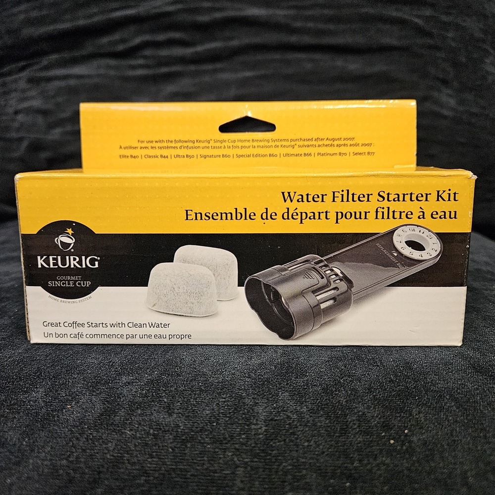 Genuine Keurig 1.0 Water Filter Starter Kit w/ 2 Charcoal Replacemet‎ Filter OEM